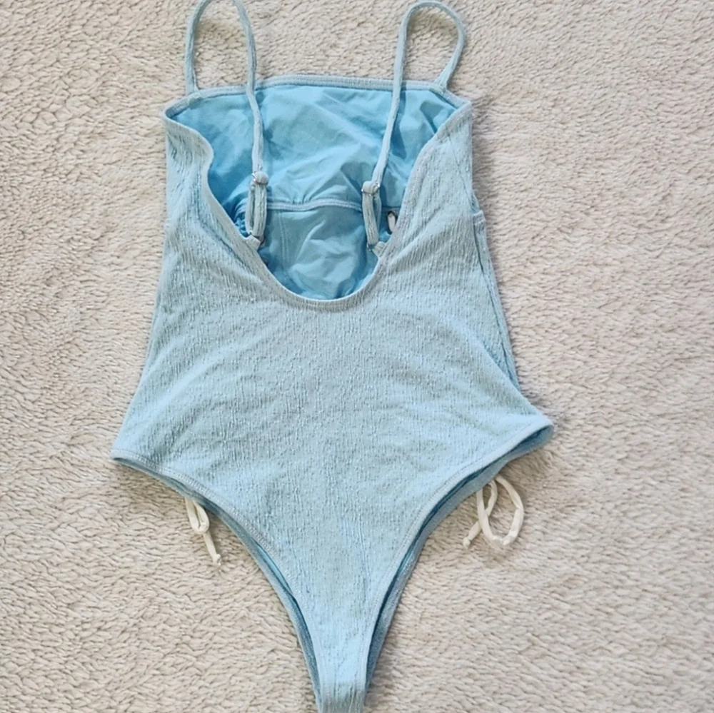 New!Frankie's‎ Bikinis Kylee Lace-up One Piece Swimsuit:L